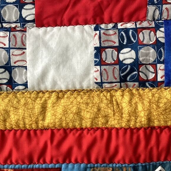 NWT. Hand Crafted Baseball for All Ages Lap Quilt - Picture 9 of 14